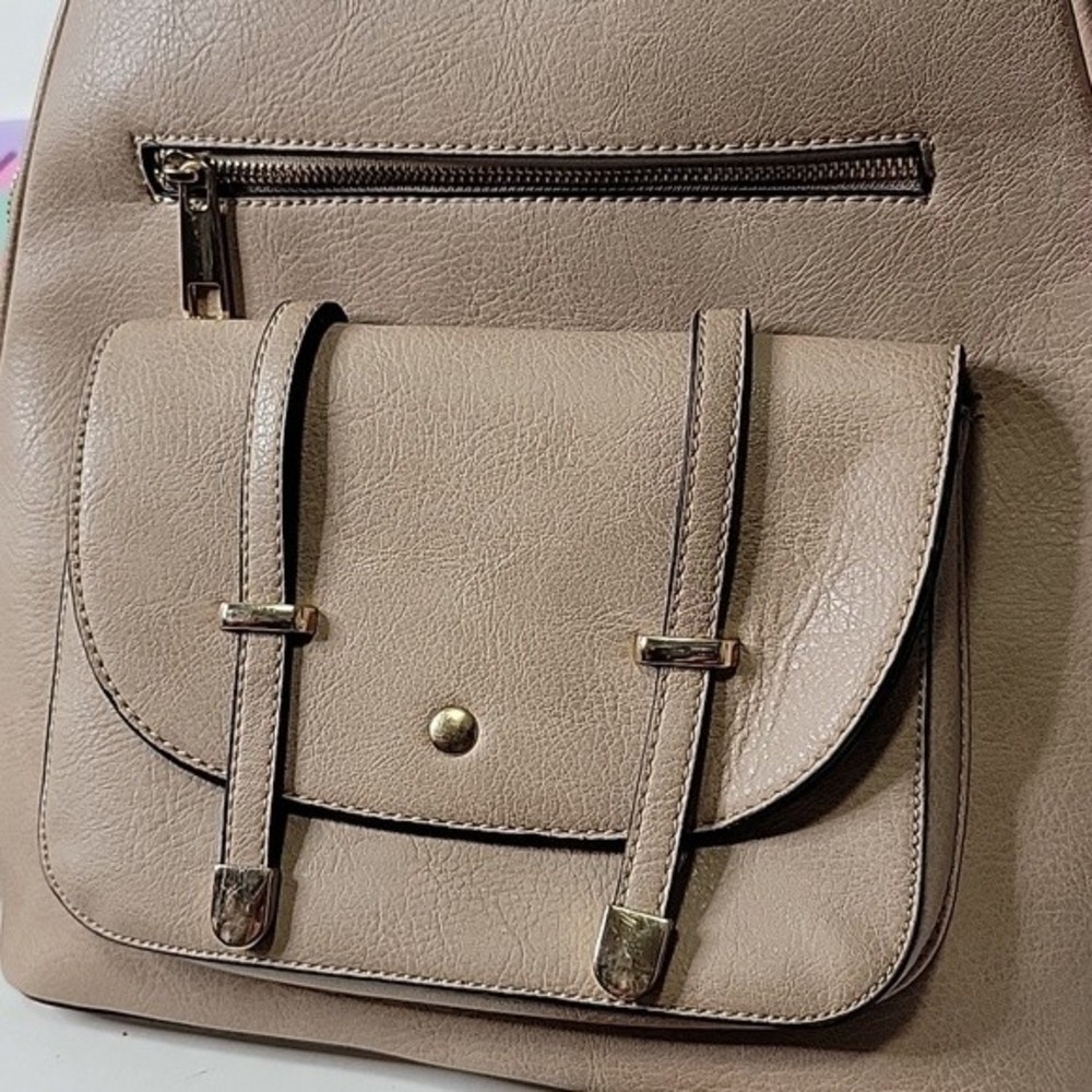 Beige large backpack * - Picture 10 of 12